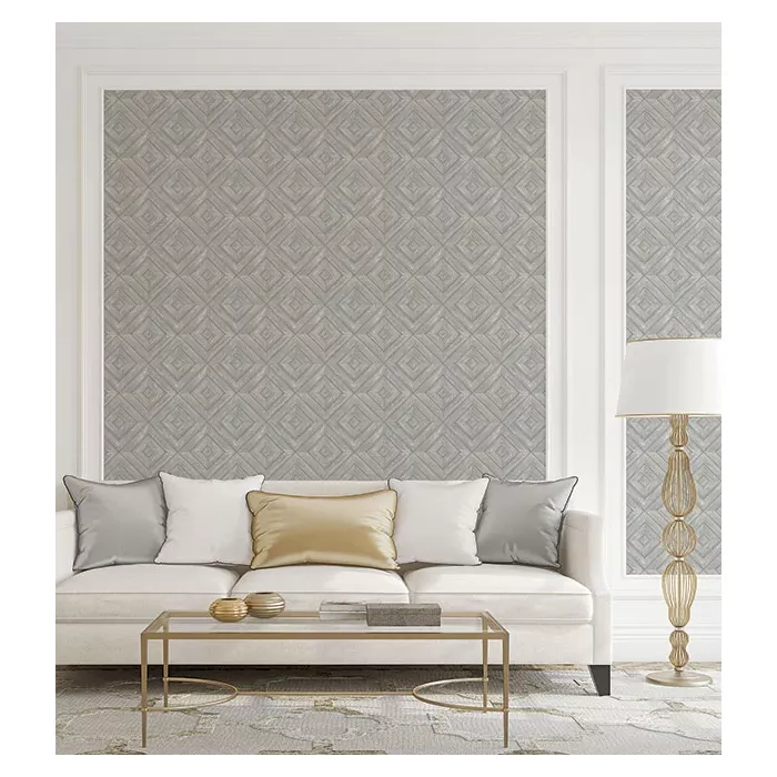 Wood Tile Wallpaper Blue, Light Ash Blue Norwall Wallcovering FH37515