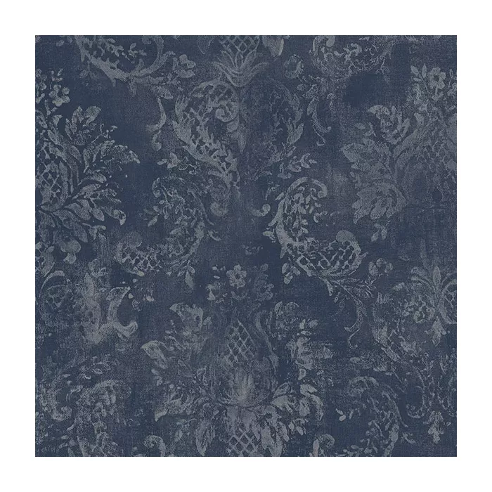 Canvas Damask Wallpaper Navy, Grey Norwall Wallcovering SD36102