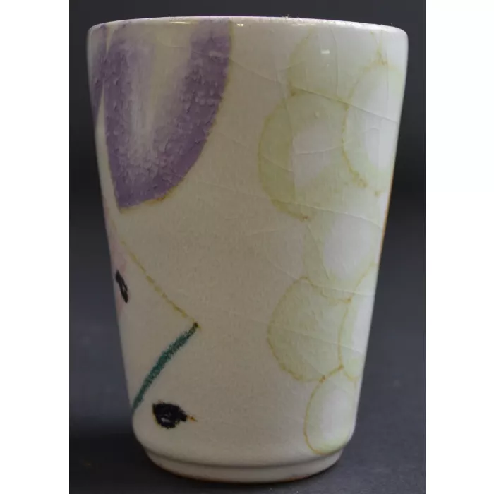 Hand Painted Fruit Pattern Pitcher And 4 Tumblers From Italy - No. 453