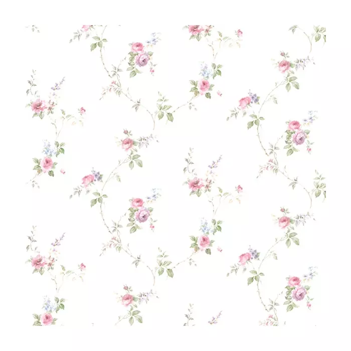 Laura's Trail Wallpaper Pink, Purple, Green, Blue, Brown Norwall Wallcovering PR33811