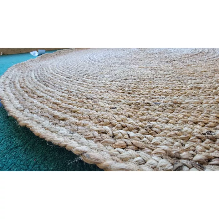 Alexina Material Jute Natural Area Rug - Round 6ft