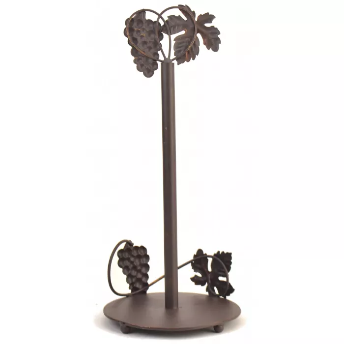 Metal Paper Towel Holder Stand - Grapes - 15" Tall