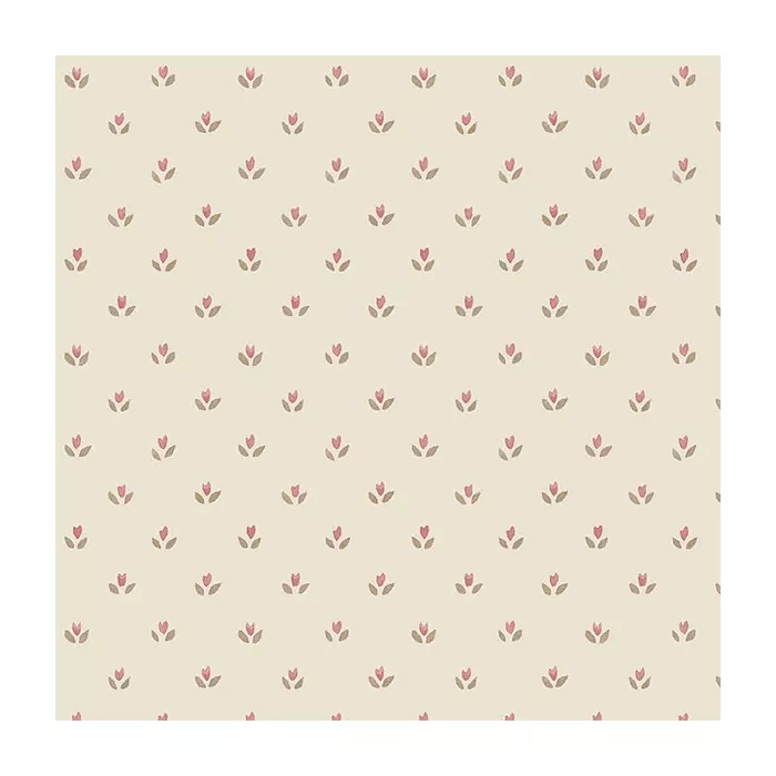 Mini Tulip Wallpaper Pink, Beige, Cream Norwall Wallcovering FK34405