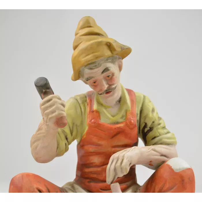 Vintage Ceramic Figurine - The Cobbler - 9.125" Tall