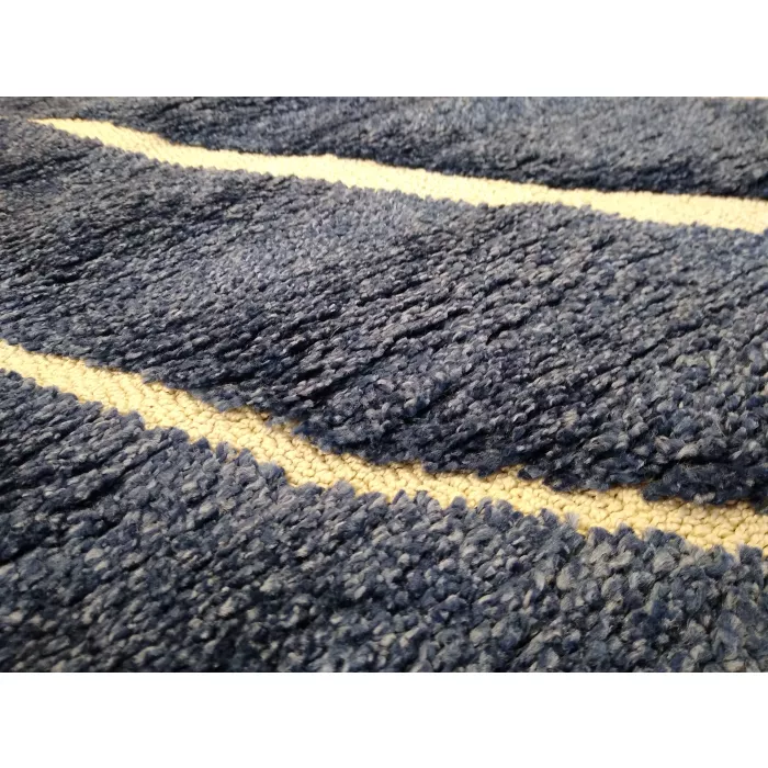 Safavieh Florida Shag Abstract Blue / Cream Area Rug - Rectangle 8ft6in x 12ft