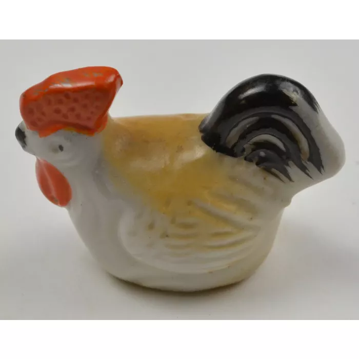 Vintage Ceramic Rooster Mini Salt Shaker - 1.375" Tall