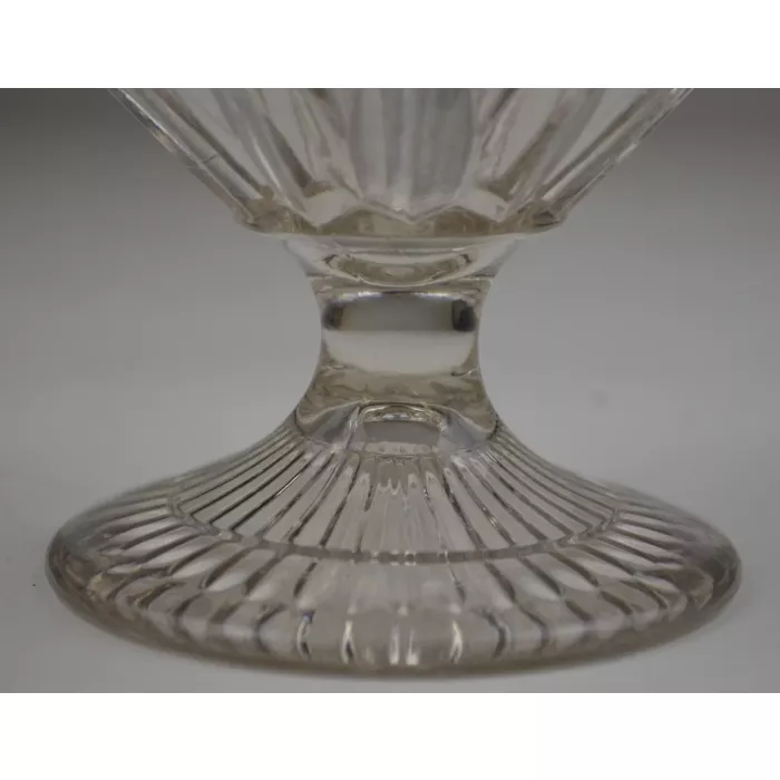 EAPG Clear Glass Footed Sugar - Triangular Prism - Circa 1850's