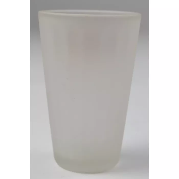 Small Frosted Floral Pattern Glasses - Set Of Five - 3" Tall