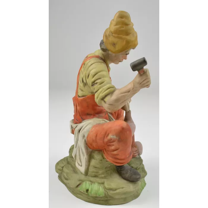 Vintage Ceramic Figurine - The Cobbler - 9.125" Tall
