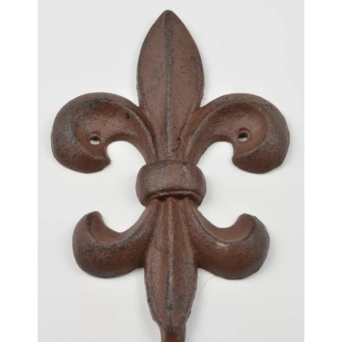 Fleur De Lis Decorative Wall Hook - 12" Tall