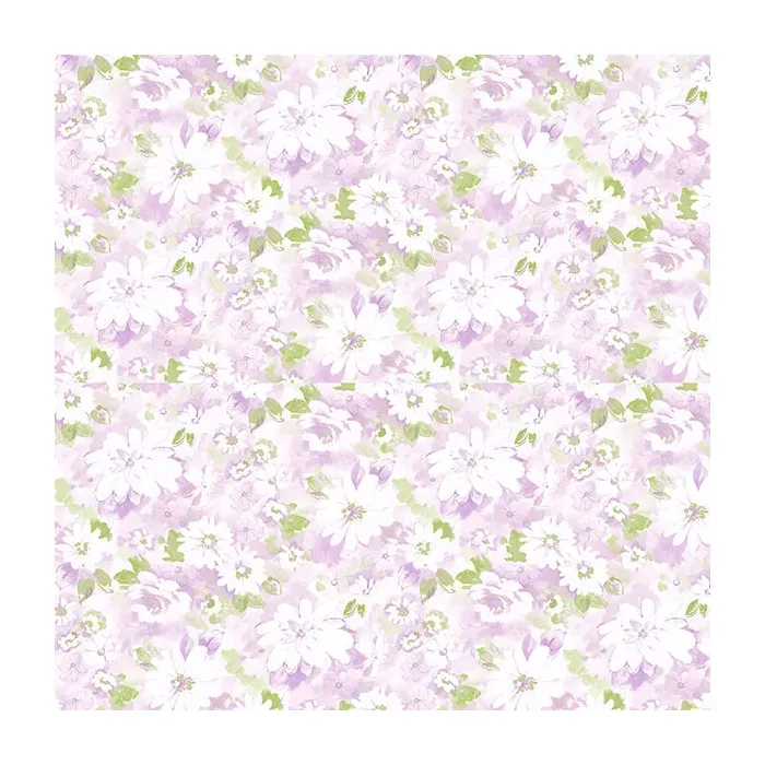 Daisy Chain Wallpaper Purple, Pink, Green Norwall Wallcovering PP35533