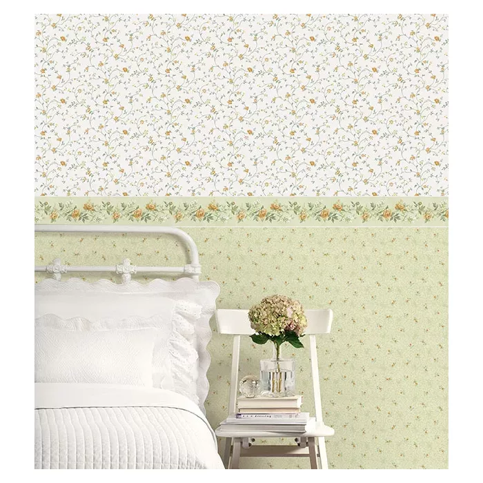 Royal Trail Wallpaper Green, Yellow Norwall Wallcovering PP35525