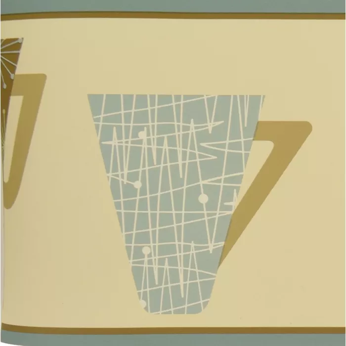 Cafe Chic Coffee Cup Wallpaper Border - Waverly