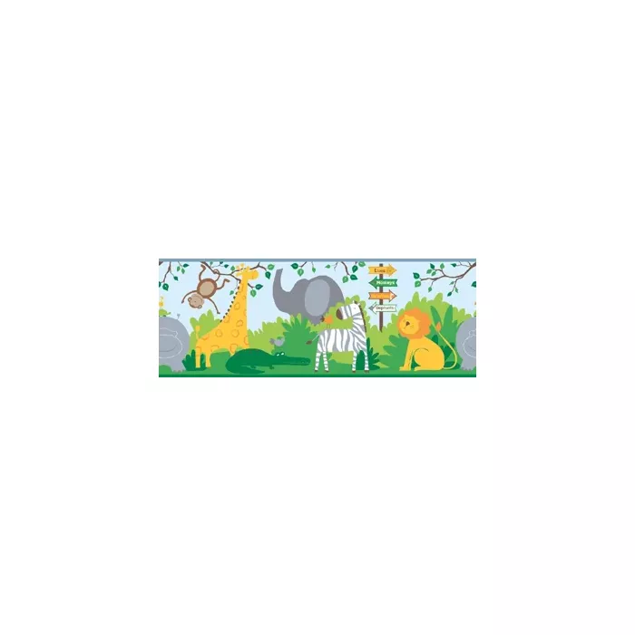 An Exotic Day at the Zoo Wallpaper Border ZB3207BD