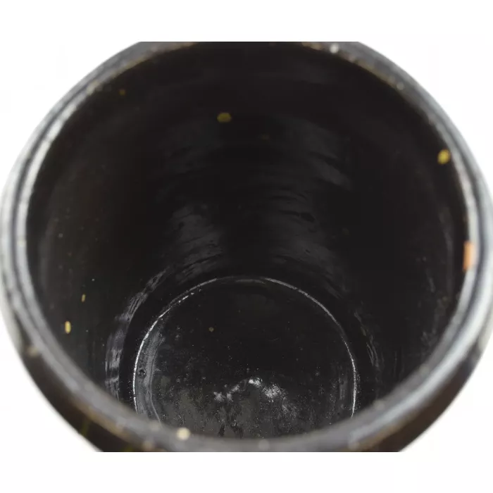 Vintage Stoneware Black Crock - 7.75" Tall