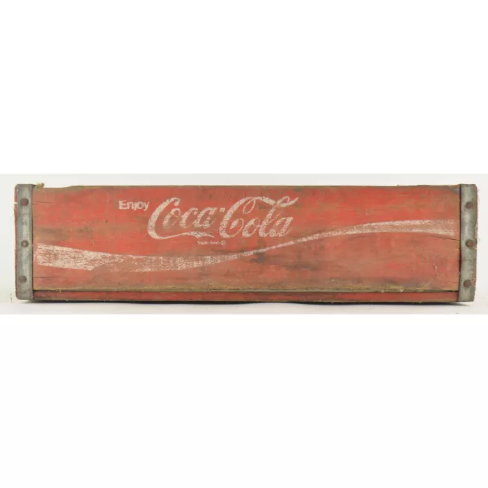 Coca Cola Crate - Red Wooden Coke Carrier - 1976 Delta Case Co., Inc.