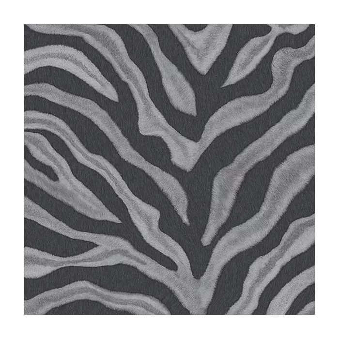 Black, Grey Zebra Print Wallpaper Black, Grey Norwall Wallcovering G67492