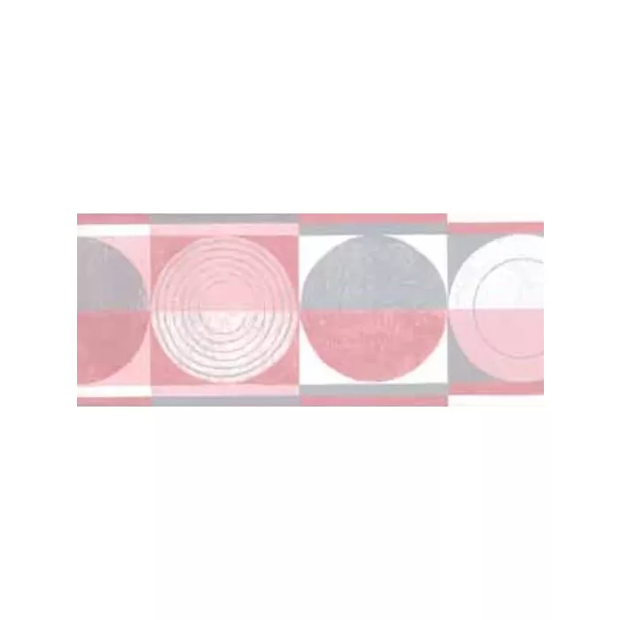 Pink and Silver Contemporary Wallpaper Border