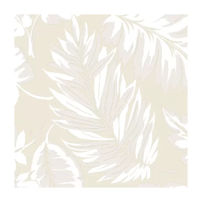 Palm Leaf Wallpaper Beige Norwall Wallcovering PA34259