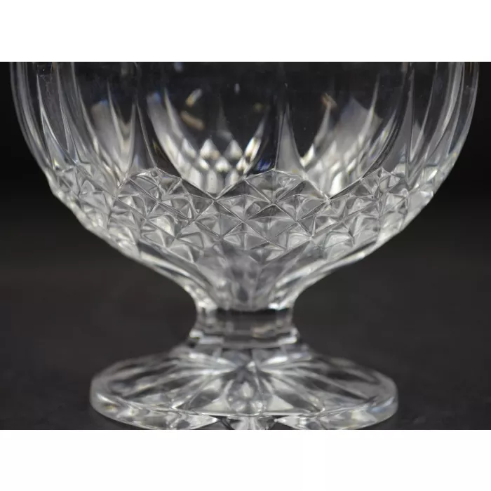 Clear Cut Glass Arch & Diamond Pattern Sherbet - 3.25" Tall
