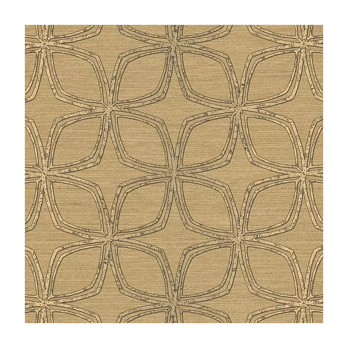 Geo Wallpaper Black, Metallic Gold Norwall Wallcovering SH34553