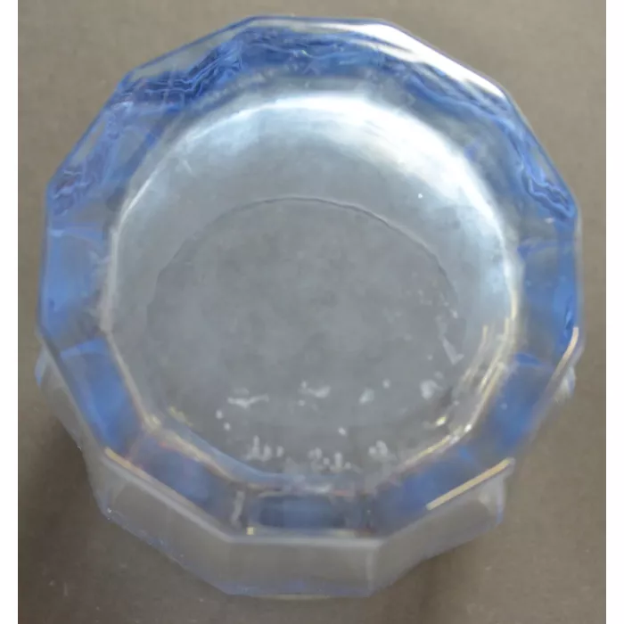 Vintage 7 Oz. Blue On The Rocks Glass - 3" Tall