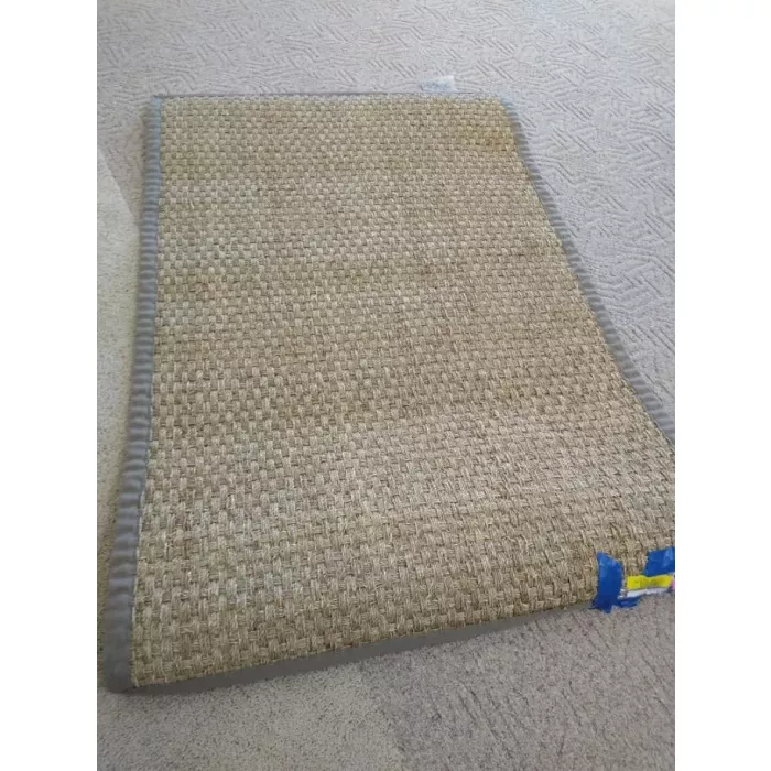 Safavieh Natrual Fiber Seagrass With Grey Border Area Rug - Rectangle 4ft x 6ft