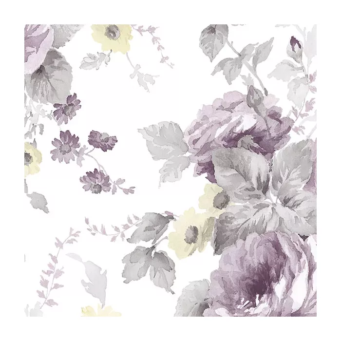 La Rosa Wallpaper Grey, Purple Norwall Wallcovering RG35725