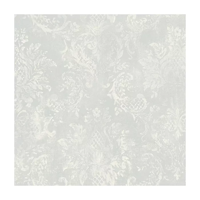 Canvas Damask Wallpaper Blue, Cream Norwall Wallcovering SD36105