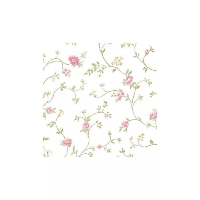 Floral Vine Wallpaper With White Background - Norwall Wallcoverings