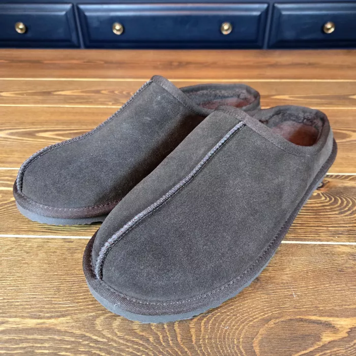 Men’s Cruz Genuine Suede Clog Slippers Size 13 Dark Brown