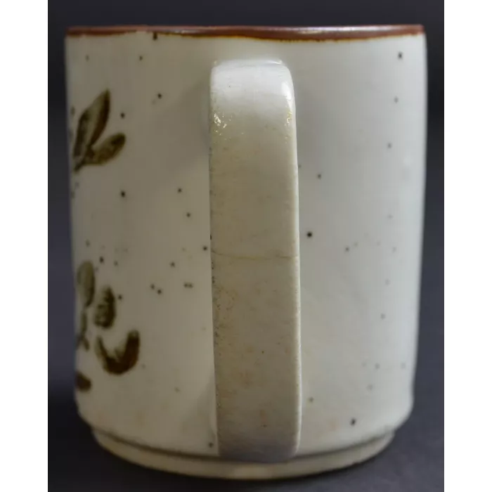 Hand Painted Floral Pattern Coffee Mug - Pottery - 3.5" Tall