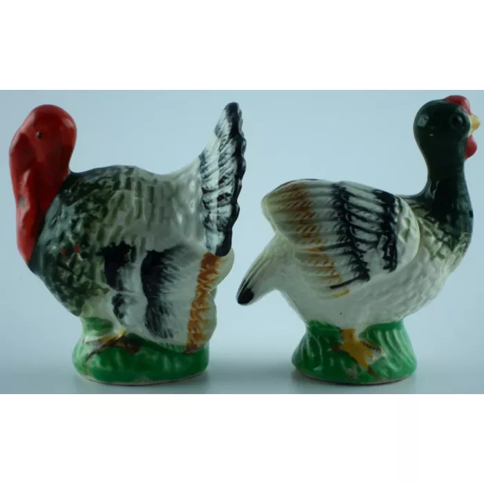 Turkey Salt & Pepper Shakers - Vintage - Made in Japan - Thanksgiving Decor
