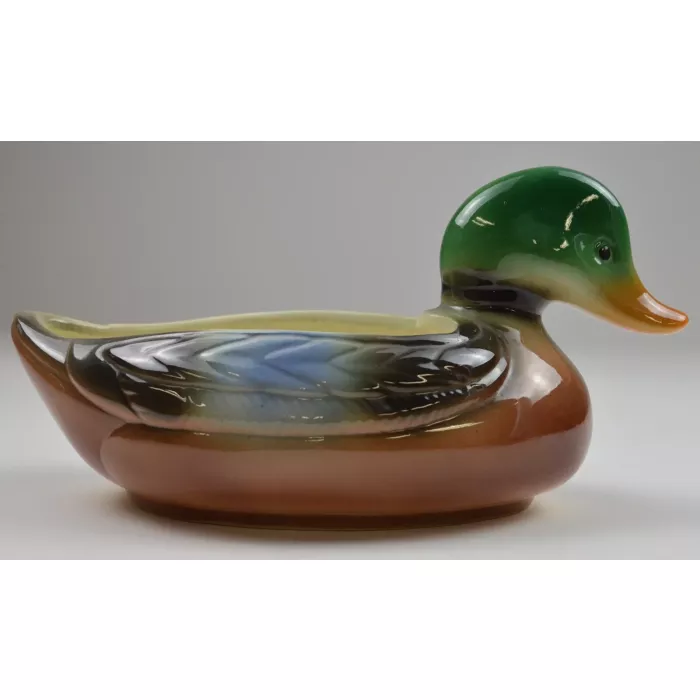 Mallard Duck Pottery Planter - Marked USA #830 - 5.5" Tall
