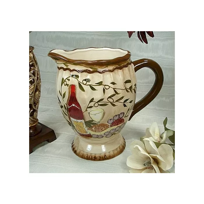 D'Lusso Designs - Tuscan Harvest Pattern - Ceramic Pitcher