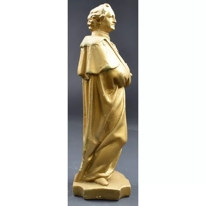 Vintage Statesmen Figurine - Gold Painted Plaster - 12.25" Tall