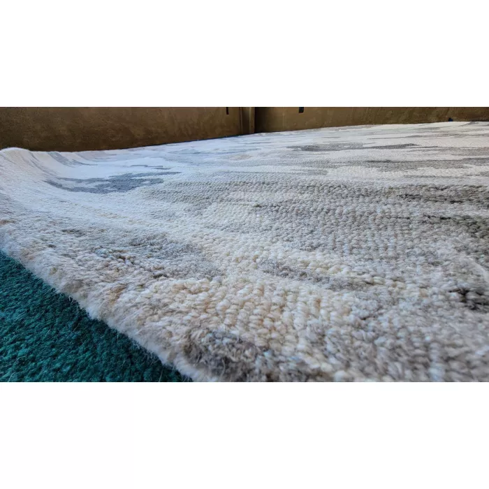 Jahiem Handmade Tufted Wool Multicolor Rug - Round 8ft