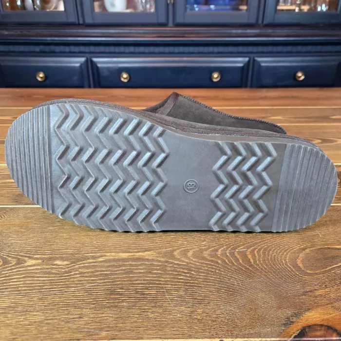 Men’s Cruz Genuine Suede Clog Slippers Size 13 Dark Brown