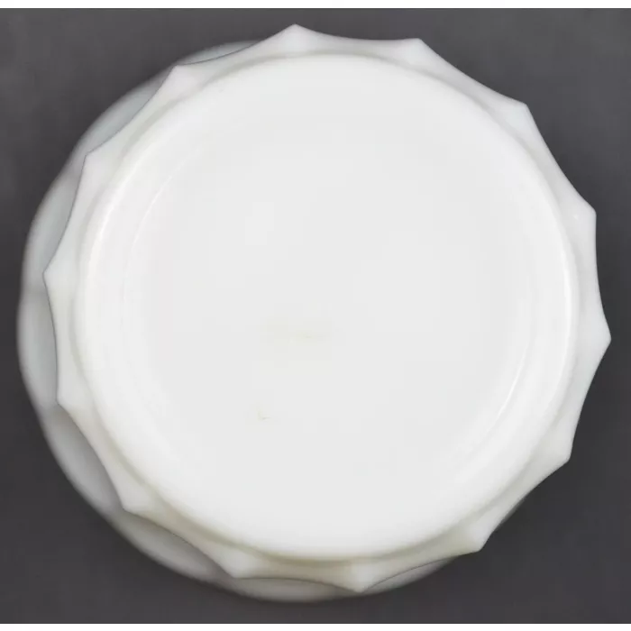 Fluted Milk Glass Scalloped Flower Vase - 8.5" Tall