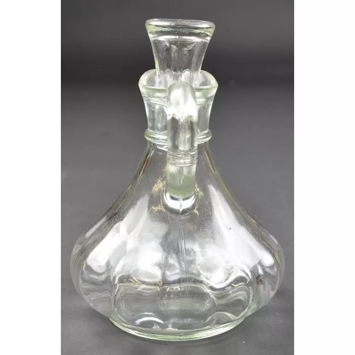 Clear Glass Cruet With Stopper - Oil Or Vinegar - 4.875" Tall