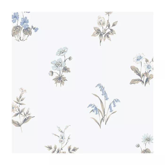 Garden Spot Wallpaper Blue, Beige Norwall Wallcovering KE29936