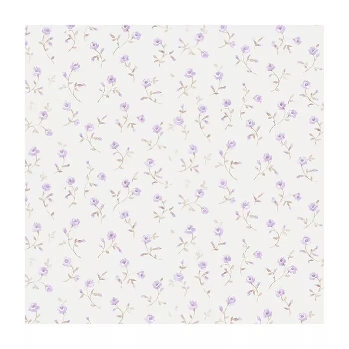 Rose Meadow Wallpaper Cream, Purple, Brown Norwall Wallcovering PR33855