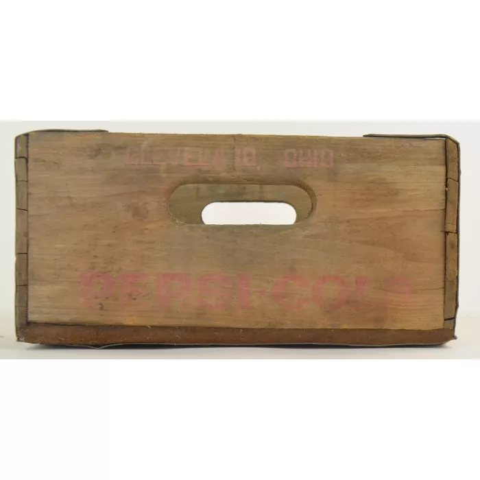 Pepsi Cola Crate - Wood Grain Carrier - Cleveland Ohio