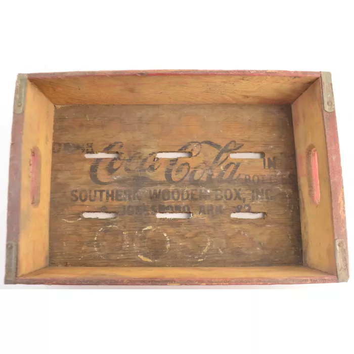 Coca Cola Crate - Red Wooden Coke Carrier - Southern Wooden Box Inc. Arkansas