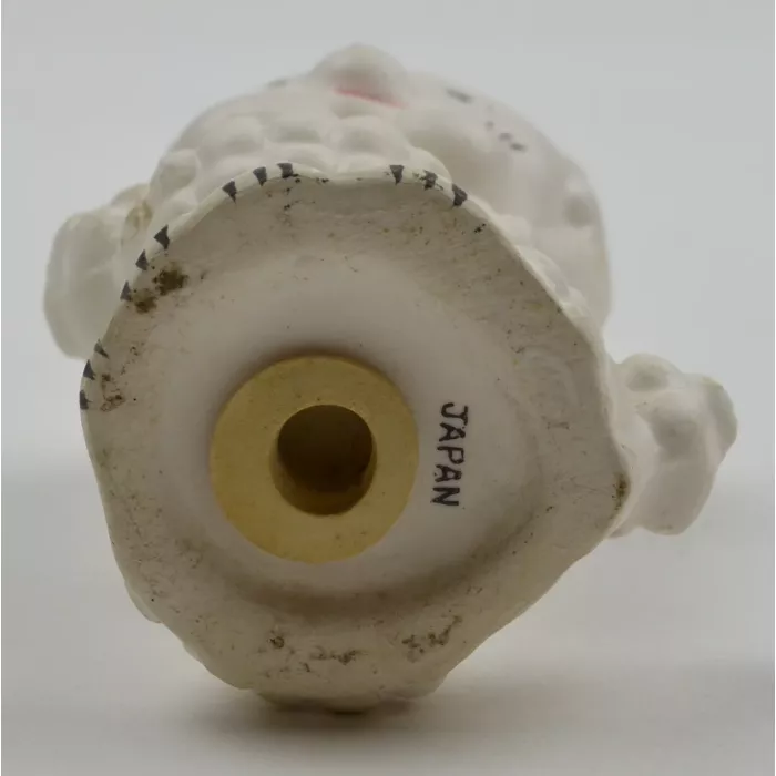 Vintage White Ceramic Poodle Salt & Pepper Shakers - 3.25" Tall