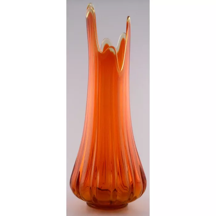 Collectible Vintage Amberina Stretch Vase -19" Tall - Unmarked