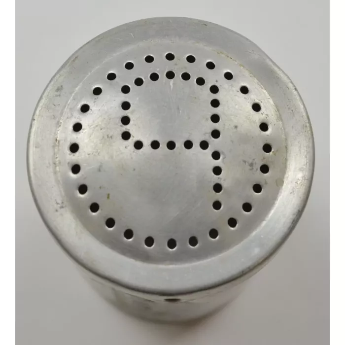 Vintage Aluminum Salt & Pepper Shakers - Made In Italy - 2.75" Tall