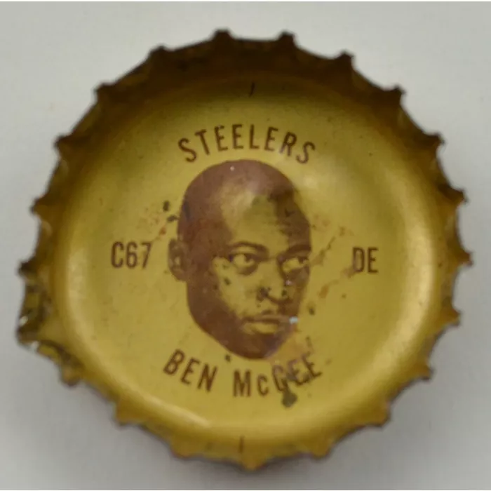 Coca Cola NFL Bottle Cap - Pittsburgh Steelers  - Ben McGee - Coke