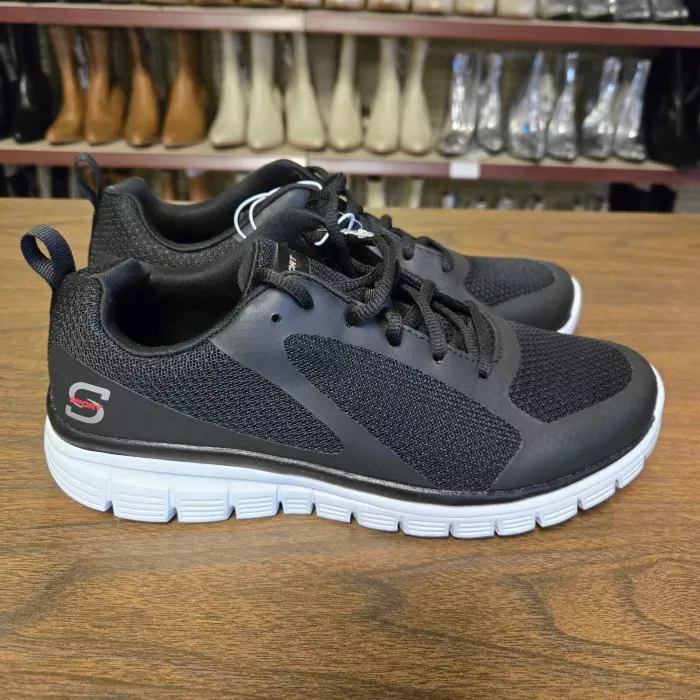 Men's Skechers Reiff Sneakers Lace up Shoes Black SZ 9