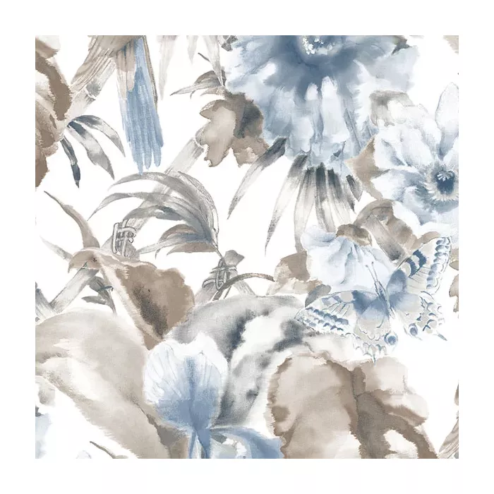 Palm Beach Parrot Wallpaper Blue, Grey Norwall Wallcovering PA34243